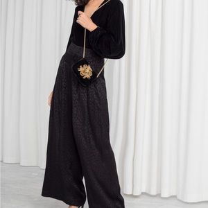 And Other Stories Satin Jacquard Leopard Pants